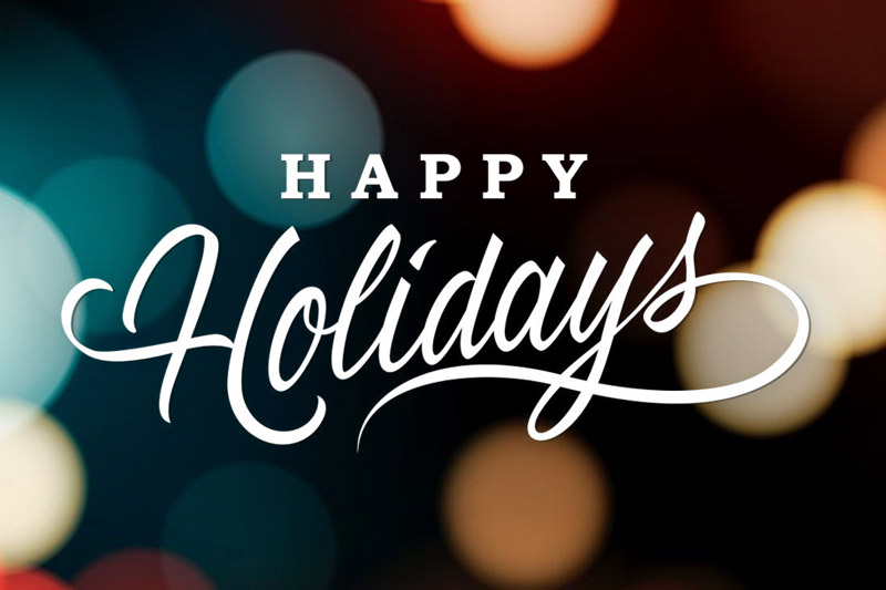 Christmas - Happy Holidays Text